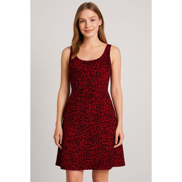 Dress Charming Charlie Sleeveless Tank Red Black Floral Women's WOMAN'S Small - Picture 10 of 10